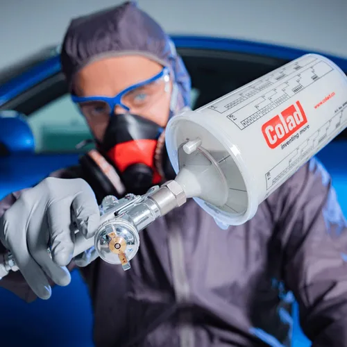 Miniatura 5 de Colad Snap Lid System - Kit de aplicación de pintura en aerosol automotriz que incluye taza de mezcla y tapa con filtro de pintura integrado de 30.4