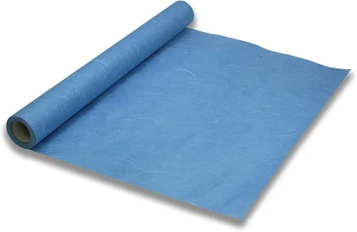 Papel de morera tradicional coreano, rollo de papel Hanji de color, textura de fibra natural, Unyong (azul, 10.4 x 787.4 pulgadas)