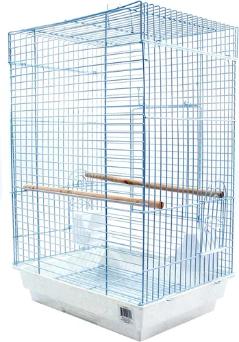 PENN-PLAX Cockatiel & Small Parrot Starter Kit con jaula para pájaros, cubierta y accesorios, perfecto para cacatúas, conures y loros pequeños,
