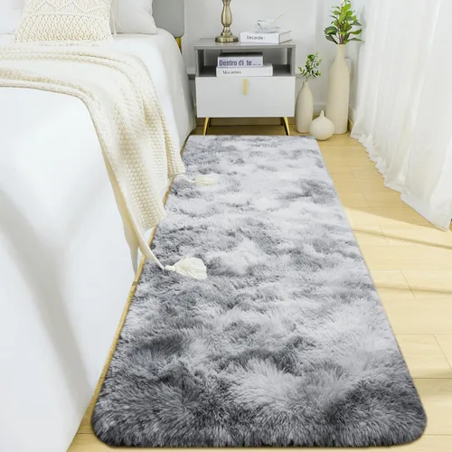 Miniatura 35 de BENRON Alfombras de pasillo esponjosas de 2 x 4 pies, suaves y largas para dormitorio, pasillo, entrada, cocina, alfombra lavable para decoración