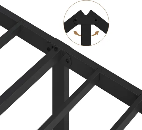 Miniatura 6 de Topeakmart Marco de cama de plataforma de metal de 18 pulgadas con soporte de listones resistente y agujeros reservados para cabecero de bricolaje