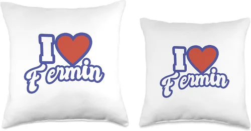 Miniatura 3 de I Love Names I Love Fermin - Almohada (16 x 16 pulgadas), multicolor