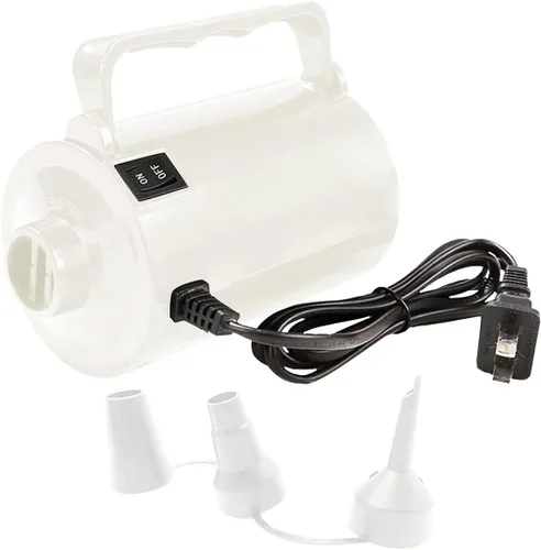 Miniatura 10 de Artigarden Bomba de aire eléctrica portátil de 460W, bomba de aire de llenado rápido de 45CFM 2.1PSI con manguera, 5 boquillas, bomba Negro brillante