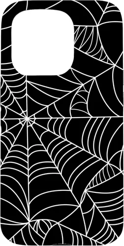 Miniatura 14 de iPhone 12 Mini Spider Web Halloween patrón espeluznante en caso negro