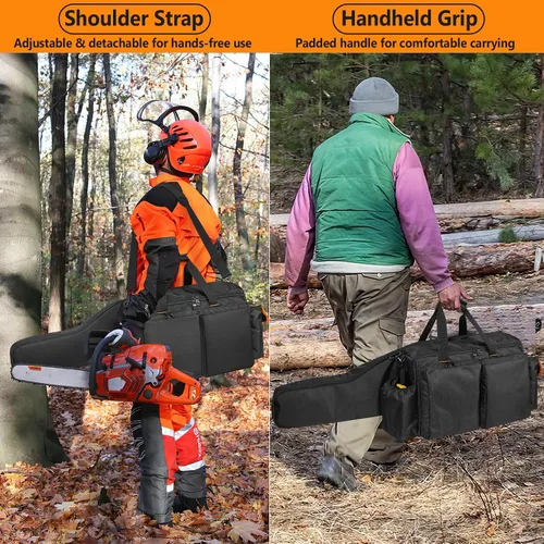 Miniatura 6 de ORKELS Funda de transporte para motosierra de 10 pulgadas y 12 pulgadas, bolsa de almacenamiento plegable impermeable para motosierra compatible