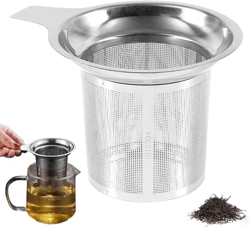 Infusor de Té de Acero Inoxidable con Coladores, Nuevos Coladores y Filtros de Té 2025 para Té Suelto con Asas Resistente al Calor, Tazas de Colador