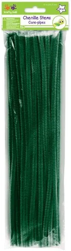 Miniatura 3 de Krafty Kids GC025E, tallos de felpilla de oropel, limpiadores de tuberías con purpurina, 0.236 in por 12 pulgadas, blanco, 1/4 x 12 pulgadas x 35