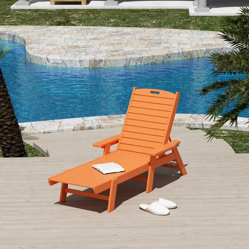 Miniatura 18 de WestinTrends Malibu Poly - Tumbona reclinable azul marino