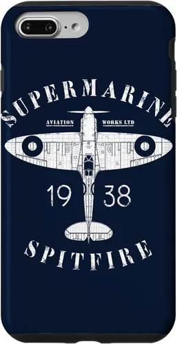 Miniatura 16 de iPhone 12 Pro Max Spitfire RAF Británico WW2 Fighter Aviation Case Supermarine Aviation