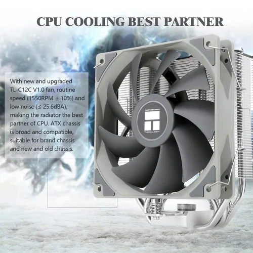 Miniatura 5 de Thermalright Assassin King 120 SE - Enfriador de aire para CPU, AK120 SE, 5 tubos de calor, ventilador silencioso TL-C12C PWM con rodamiento S-FDB