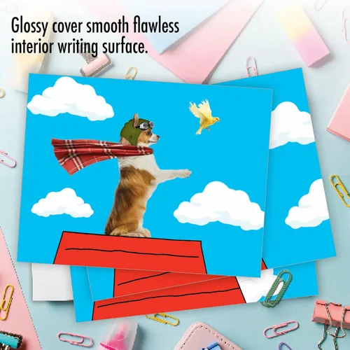 Miniatura 5 de The Best Card Company Juego de 10 notas de agradecimiento surtidas de 4 x 5.12 pulgadas con sobres (10 diseños, 1 cada uno) COMICAL CANINES: 10