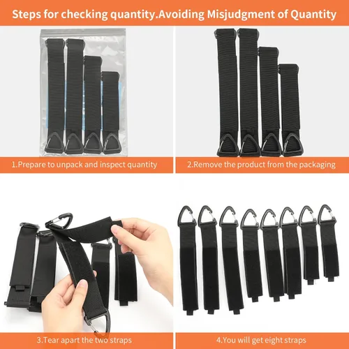 Miniatura 5 de Organizador de cables de extensión (paquete de 8), soporte de cable de extensión para organización y almacenamiento de garaje, correas