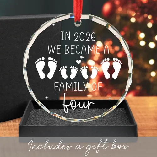 Miniatura 3 de Regalos para bebés recién nacidos para parejas en 2026 We Became a Family of Four Baby's First Christmas Ornament First Time Parents Mom Dad Gifts