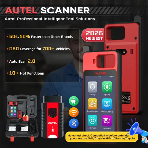 Miniatura 2 de Autel MaxiIM KM100 (X) Escáner OBD2, herramienta de escaneo de automóvil 2026, actualizaciones gratuitas de por vida, diagnóstico BT inalámbrico VCI