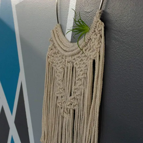 Miniatura 7 de Cuerda decorativa de algodón para manualidades, para manualidades, para colgar en la pared y colgar plantas (marrón, 164.0 ft x 164.0 ft)