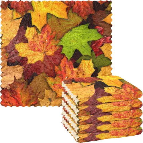 Miniatura 23 de CaTaKu Paños de cocina étnicos bohemios, paquete de 6 trapos reutilizables para lavar, paños de limpieza de microfibra, paños para secar la cocina