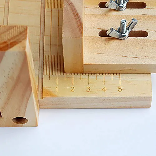 Miniatura 4 de Juego de 2 suministros para hacer jabón, acero inoxidable, ondulado y ajustable, cortador de pan de madera, kit de herramientas de corte NK-9