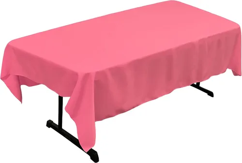 Miniatura 36 de LA Linen Mantel rectangular lavable de popelín de poliéster, resistente a las manchas y a las arrugas, cubierta de mesa 60x84, mantel de tela