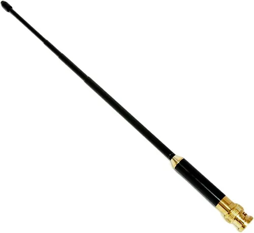 Miniatura 3 de Antena de radio de mano de doble banda VHF UHF Antena telescópica retráctil 144/430 MHz con conector BNC 4 secciones de cobre cromado antena