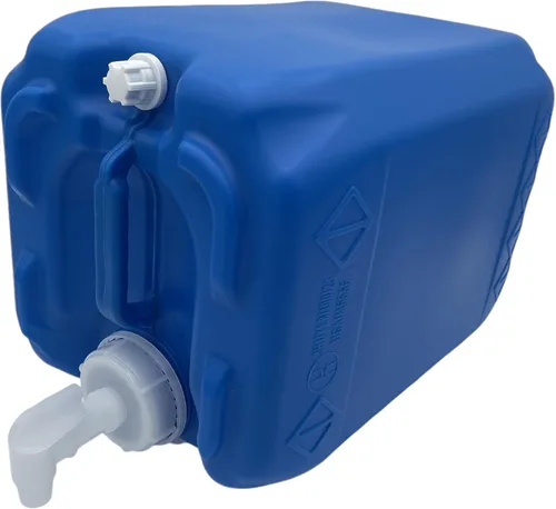 Miniatura 5 de Recipiente apilable de almacenamiento de agua de emergencia de 5 galones Dispensador de bebidas Carboy Jerrican Tapa de 2.756 in