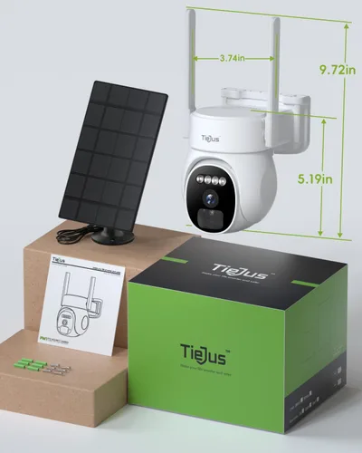 Miniatura 9 de Cámaras de seguridad inalámbricas 2.4G/5G para exteriores, cámara solar 2K para seguridad del hogar, alimentada por batería, PTZ de 360°/visión