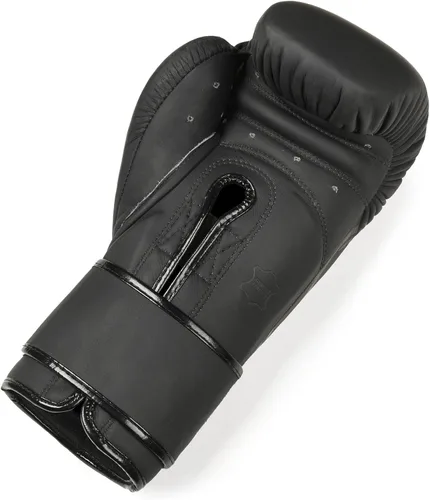 Miniatura 4 de Guantes de boxeo de cuero genuino para hombres y mujeres – Entrenamiento profesional, Muay Thai, MMA y juego de sparring con envolturas de mano