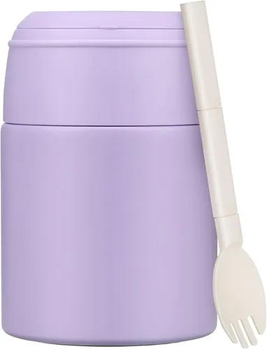Miniatura 10 de Termo de sopa de 10 onzas para comida caliente para niños, recipiente de comida aislado con cuchara y boca ancha, acero inoxidable, a prueba