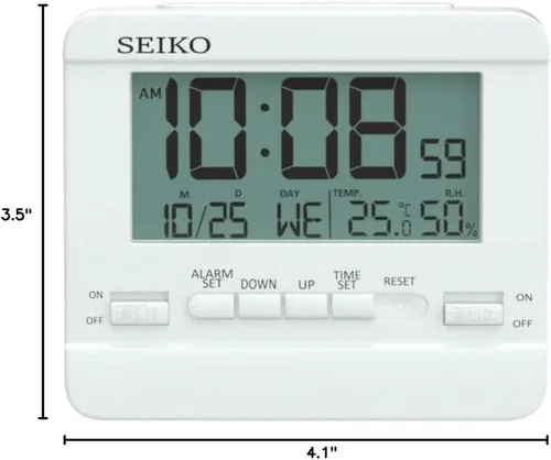 Miniatura 3 de SEIKO Reloj despertador digital para dormitorio Everything
