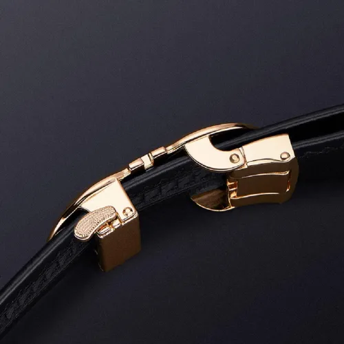 Miniatura 5 de VANNANBA Leather Ratchet Belts for Men Automatic Buckle with Belt Box, Gift for Men