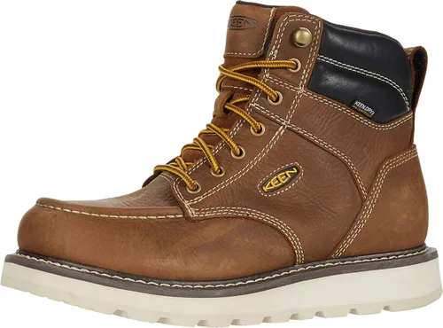 KEEN Utility - Bota de trabajo impermeable de 6 pulgadas para hombre con puntera redonda y suave Cincinnati