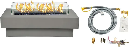 Miniatura 11 de Fogata de propano para exteriores de 32 pulgadas con cubierta de tanque de 20 libras, fogatas de propano de 50,000 BTU para patio exterior con tapa