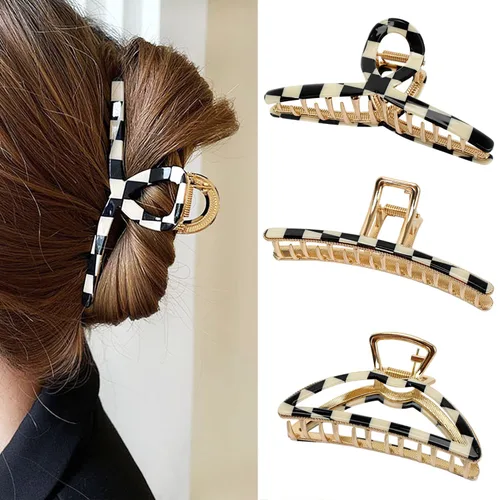 Miniatura 21 de Pinzas para el cabello grueso, paquete de 4 pinzas de gelatina extra grandes para mujeres, accesorios para el cabello de 4.75 pulgadas para mujeres