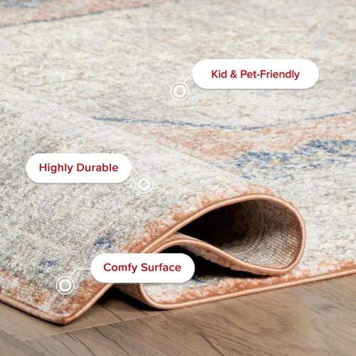 Miniatura 4 de Nuloom Jacquie - Alfombra de área duradera para dormitorio, sala de estar, comedor, estudio, vestíbulo, entrada, 8 pies 10 pulgadas x 12 pies