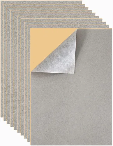 Miniatura 5 de Mesheshe 10 piezas de fieltro autoadhesivo, tela autoadhesiva para arte y manualidades, fieltro para cajones y cajas de joyería, forro de fieltro