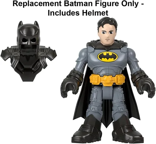 Miniatura 5 de Pieza de repuesto para Imaginext Super-Friends Playset - HML03 ~ Figura de Batman Poseable de repuesto ~ Incluye casco
