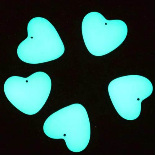 Miniatura 8 de HEALLILY Piedras de corazón que brillan en la oscuridad, piedras brillantes para pasarelas, caminos, patio, césped, jardín zen, decoración