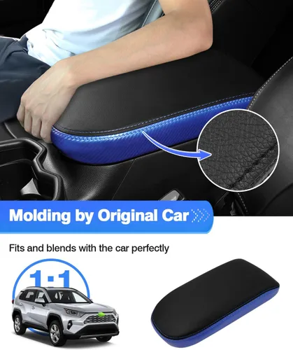 Miniatura 3 de Autorder Cubierta de Consola Central para Accesorios Toyota RAV4 2019-2022 2023 2024 2025 Cubierta de Reposabrazos Anti-Rayones Almohadilla