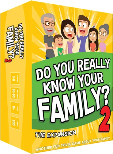 ¿REALMENTE CONOCES A TU FAMILIA? 2, El Juego de Expansión con 200 Nuevas Cartas para Más Diversión en la Noche de Juegos Familiares, Juega Solo o
