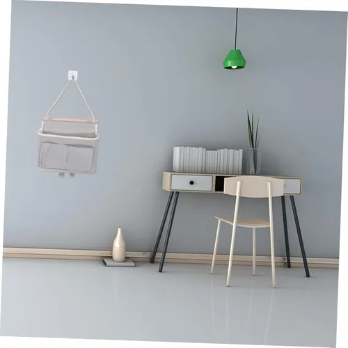 Miniatura 6 de Cabilock Bolsa de almacenamiento colgante Gancho para colgar en la puerta, organizador de dormitorio, bolsa para colgar en la pared gris para oficina
