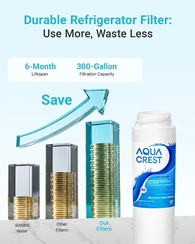 Miniatura 8 de AQUA CREST GSWF Filtro de agua para refrigerador, repuesto para GE® GSWF Smart Water 238C2334P001, Kenmore® 46-9914, 469914, 9914, 2 filtros