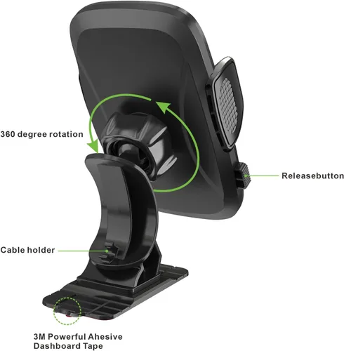 Miniatura 5 de Cellet Soporte para tablero de automóvil, soporte para teléfono inteligente 3M, soporte para teléfono celular compatible con iPhone 16 Pro Max