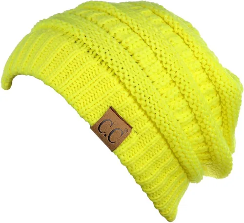 Miniatura 585 de C.C Trendy Warm Chunky Soft Stretch Cable Knit Beanie