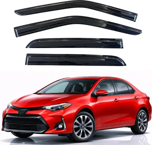 Miniatura 233 de KPY Visor de ventana compatible con Hyundai Tucson 2021-2025, 4 piezas de deflector de ventilación para ventana lateral, estilo Mugen, protector