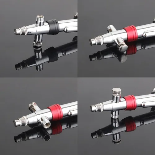 Miniatura 6 de Casubaris Bolígrafo de aerógrafo con cabezal de cepillo de aire giratorio, gravedad y alimentación de sifón lateral disponible, kit de aerógrafo