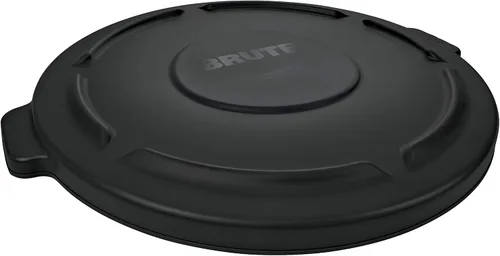 Rubbermaid Commercial Products BRUTE - Tapa redonda para basura/basura, color negro, compatible con contenedor BRUTE de 32 galones, paquete de 6