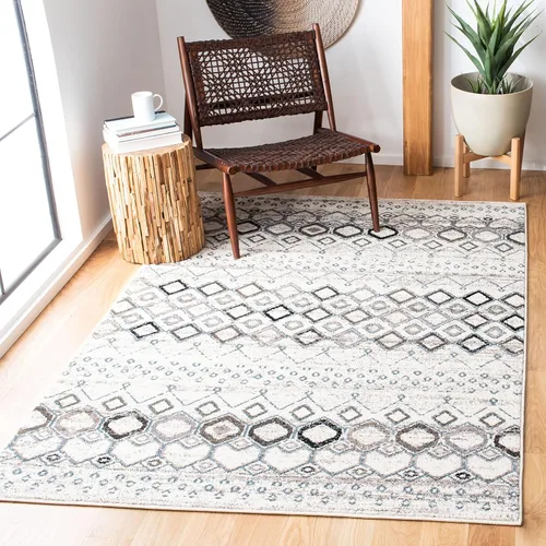 Miniatura 44 de SAFAVIEH Amsterdam Collection Alfombra Decorativa - 2.3 pies x 4 pies, Negro & Multi, Diseño Marroquí Bohemio, Sin Desprendimiento y Fácil Cuidado