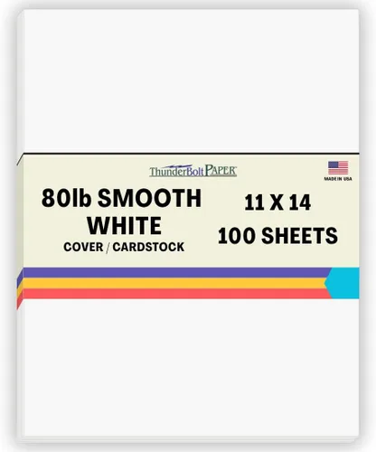 Miniatura 26 de 200 hojas de papel para tarjetas blanco brillante liso de 80#, 10,2 x 22,9 cm (4 x 9 pulgadas) Tamaño de inserción para sobre #10 - 36 kg/libra