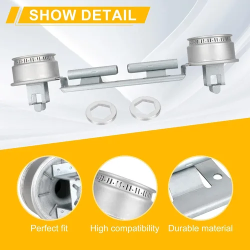 Miniatura 3 de Kit de quemador doble WB16K10026 WB29K17 Ensamble de quemador doble para estufa a gas Compatible con General Electric Hotpoint Reemplaza el quemador