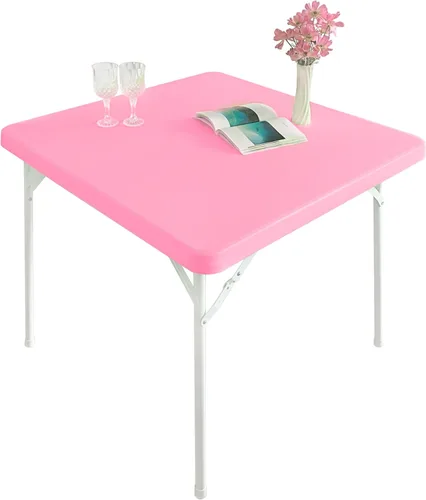 Miniatura 81 de Mantel elástico para mesa auxiliar de cóctel, ajustable de elastano, tamaño pequeño, para mesa auxiliar, 24 x 24 pulgadas, color beige