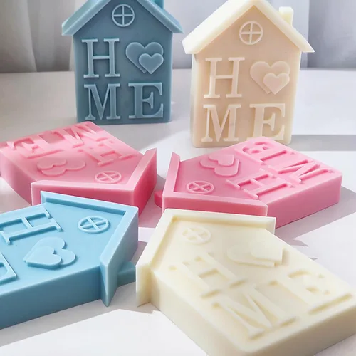 Miniatura 3 de Moldes de casa para casa, molde de resina para casa, moldes de silicona de fundición de resina para decoración del hogar y fabricación de velas
